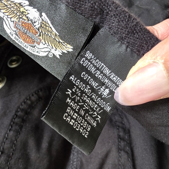 Vtg Harley-Davidson Womens M Corset Halter Lace Up Zip Embroidered Top Y2K - Picture 12 of 15